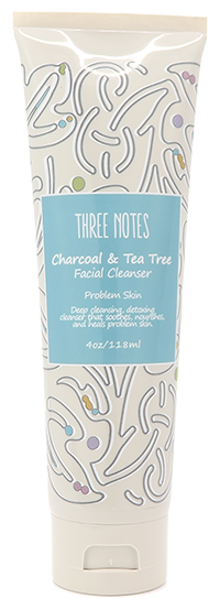 Charcoal Tea Tree Facial Cleanser Three Notes Skincare