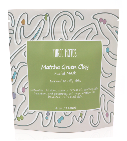 Matcha & Green Clay Facial Mask - Purifying Skincare | Three Notes
